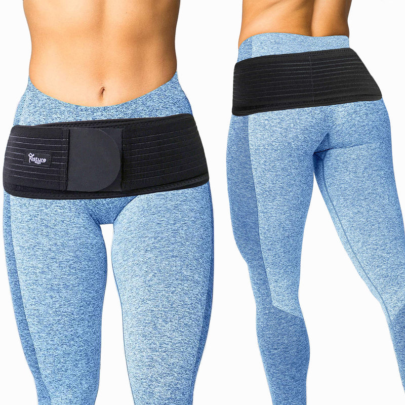 [Australia] - Posture Magic Sacroiliac SI Joint Support Belt for Women and Men - Reduce Sciatic, Pelvic, Lower Back and Leg Pain - Stabilize SI Joint (Regular (Hip Size 30-45")) Regular (Hip Size 30-45") 