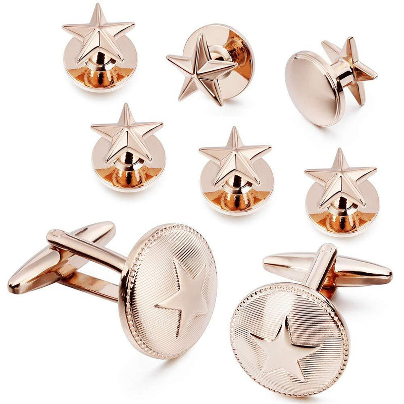 [Australia] - HAWSON Fan Shape Cufflinks Studs Set Men - Best Gifts Wedding Business Formal Event 401631 