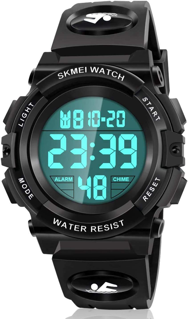 [Australia] - ATIMO LED 50M Waterproof Sports Digital Watch for Kids - Kids Gifts Black 