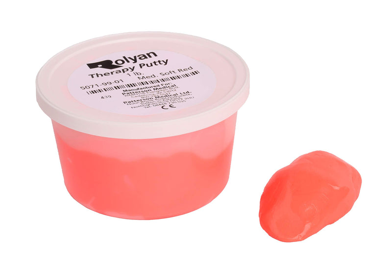 [Australia] - Sammons Preston Therapy Putty for Physical Therapeutic Hand Exercise, Flexible Putty for Finger and Hand Recovery and Rehabilitation, Strength Training, Occupational Therapy, 2 Ounce, Extra Firm, Gray 1 Pound Red - Medium Soft 