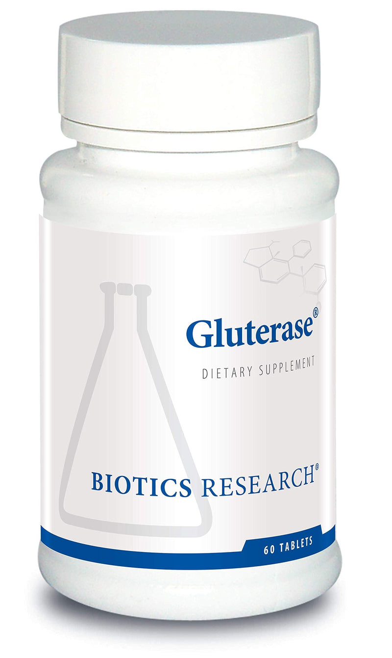 [Australia] - Biotics Research Gluterase Dietary Enzymes for Digesting Gluten, Specialized Enzyme Preparation, Tolerase, Gut-Supportive Nutrients, Okra, Marshmallow, Vitamin U Complex. 60 Tablets. 