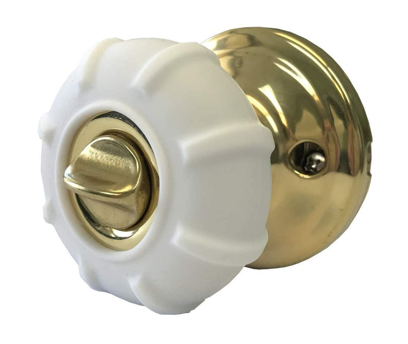 [Australia] - New Enjoy Cover - Door Knob Cover Grips Non Slip Arthritis & Senior Living Aids Grippy Easy Open Decorative. Simple Functional Effective Solution- 4 Pack (White, Cove) 