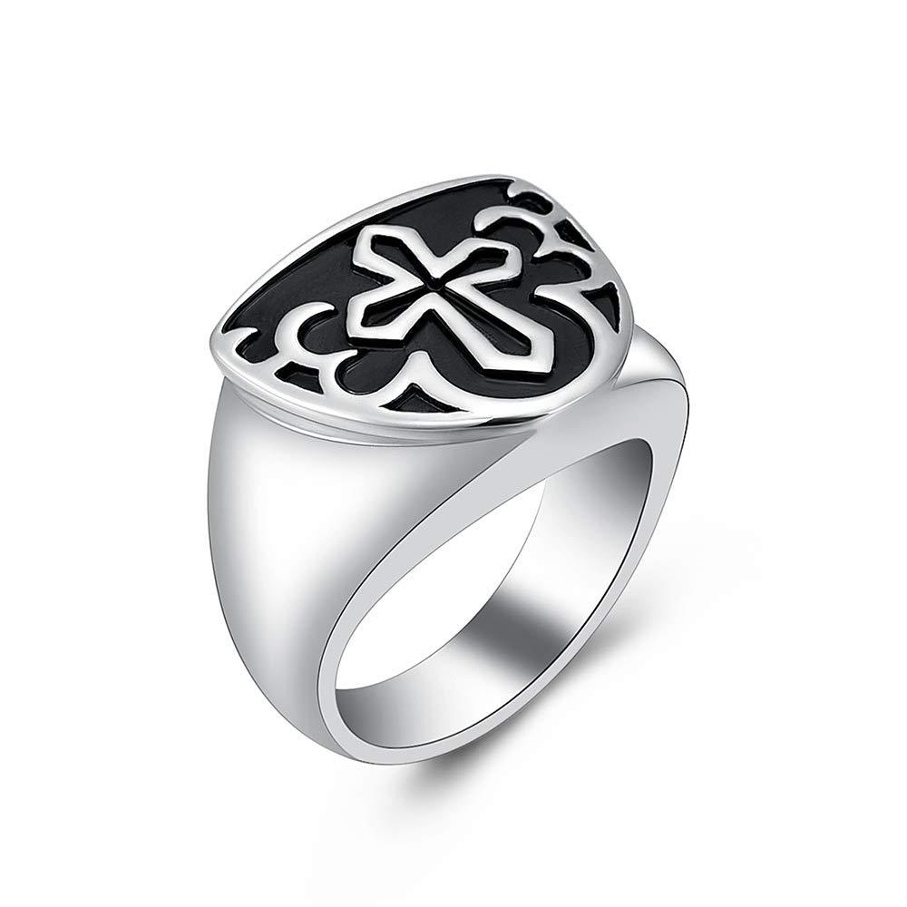 [Australia] - shajwo Cremation Urn Ring Jewelry for Ashes Engraved Cross Memorial Urn Ring Stainless Steel Celtic Knot Retro Keepsake Ashes Holder Ring,Size 6-10 Silver 7 