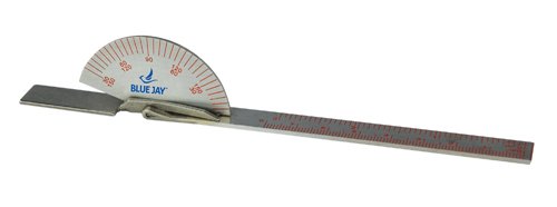 [Australia] - Blue Jay™ Take A Range Check 6" Stainless Steel Goniometer 140 Degree Protractor, Range of Motion Test, Physical & Occupational Therapy, Orthopedic, Chiropractic, ISOM Std-for Finger or Toe 