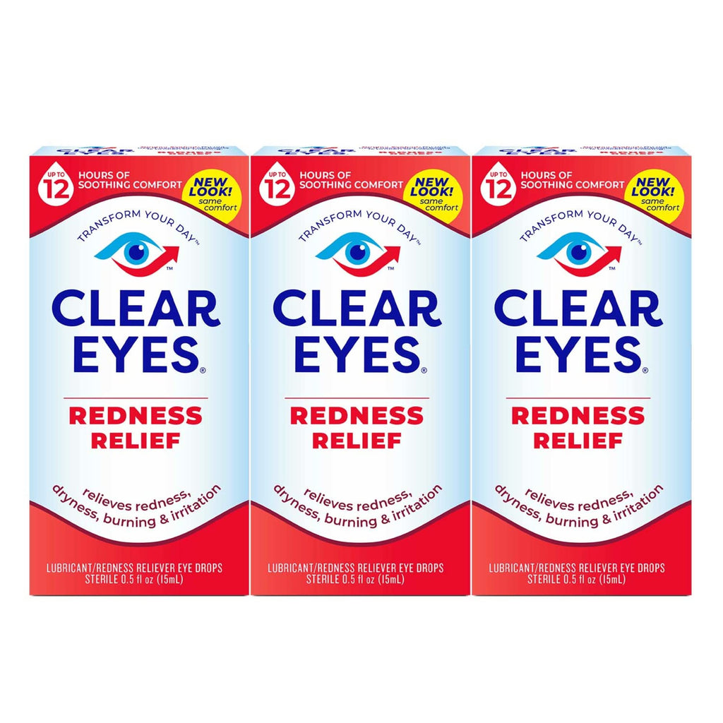 [Australia] - Clear Eyes Redness Eye Relief Eye Drops, 0.5 Fl Oz, Pack of 3 Redness Relief 0.5 Fl Oz (Pack of 3) 