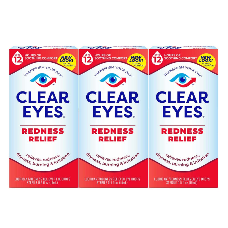 [Australia] - Clear Eyes Redness Eye Relief Eye Drops, 0.5 Fl Oz, Pack of 3 Redness Relief 0.5 Fl Oz (Pack of 3) 