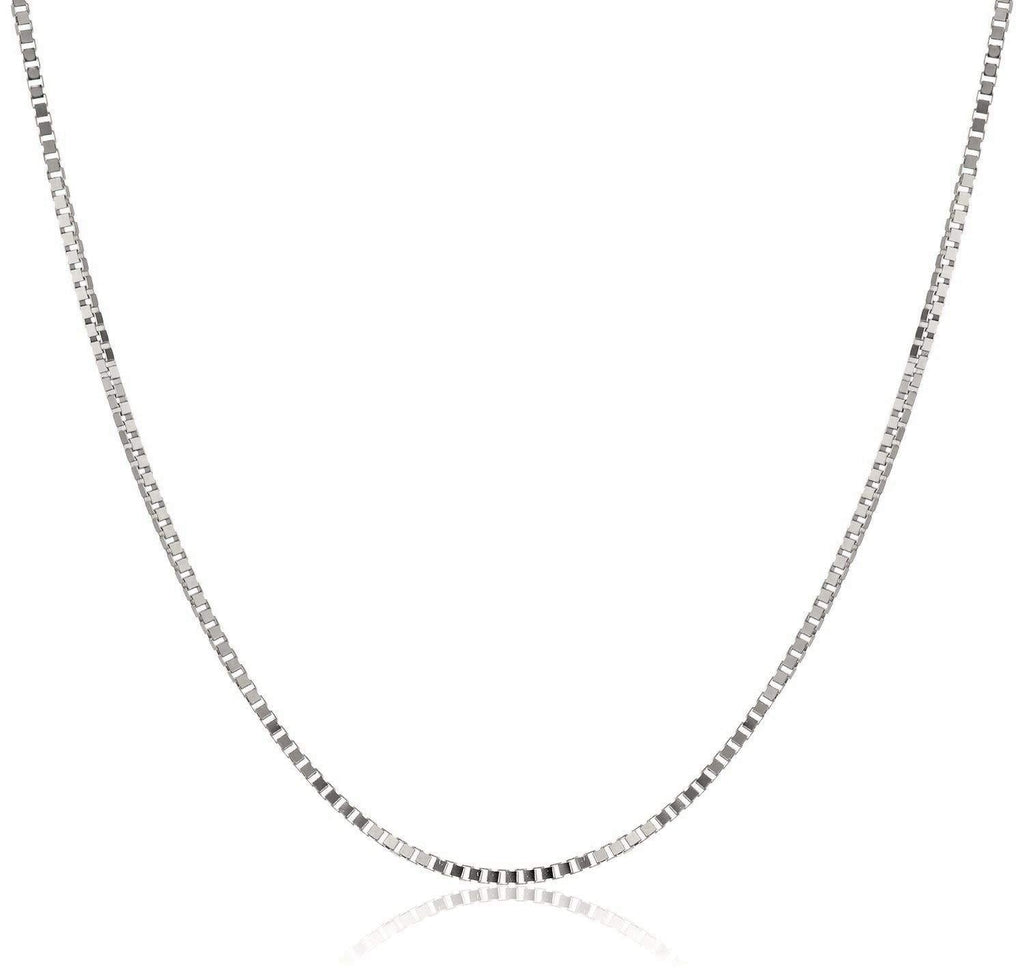 [Australia] - Pori Jewelers Sterling Silver 1mm Box Chain Necklace, 14"-36" -Made in Italy 22.0 Inches 