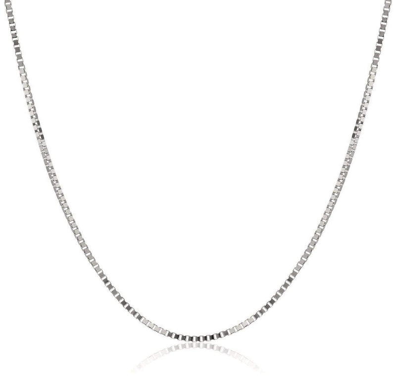 [Australia] - Pori Jewelers Sterling Silver 1mm Box Chain Necklace, 14"-36" -Made in Italy 22.0 Inches 