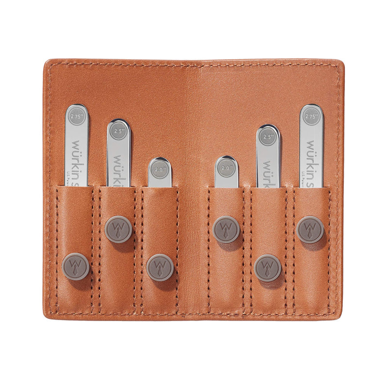 [Australia] - Wurkin Stiffs Power Stays Travel Set - Brown Leather Wallet - TSA Friendly 