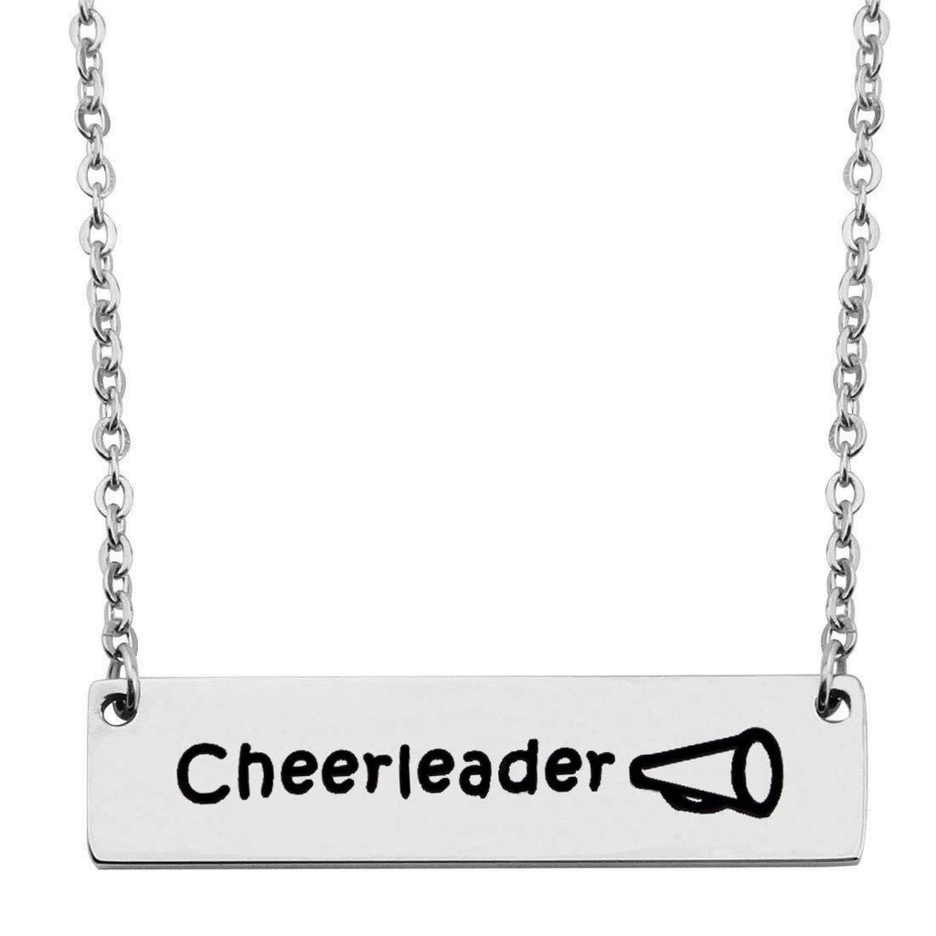 [Australia] - KUIYAI Cheer Necklace Cheerleader Megaphone Pendant Necklace Cheerleading Gifts Silver 