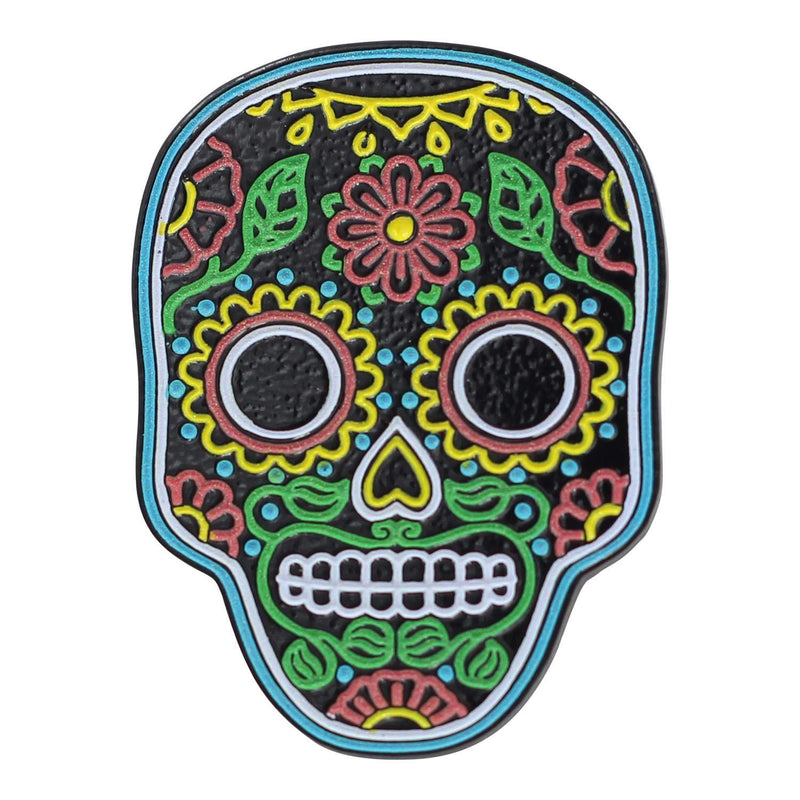 [Australia] - Real Sic Neon Sugar Skull – Día de Muertos Pin - Dead of the Day, Glow-in-the-Dark Enamel Pin - Skull Lapel Pin - Unisex Gift 