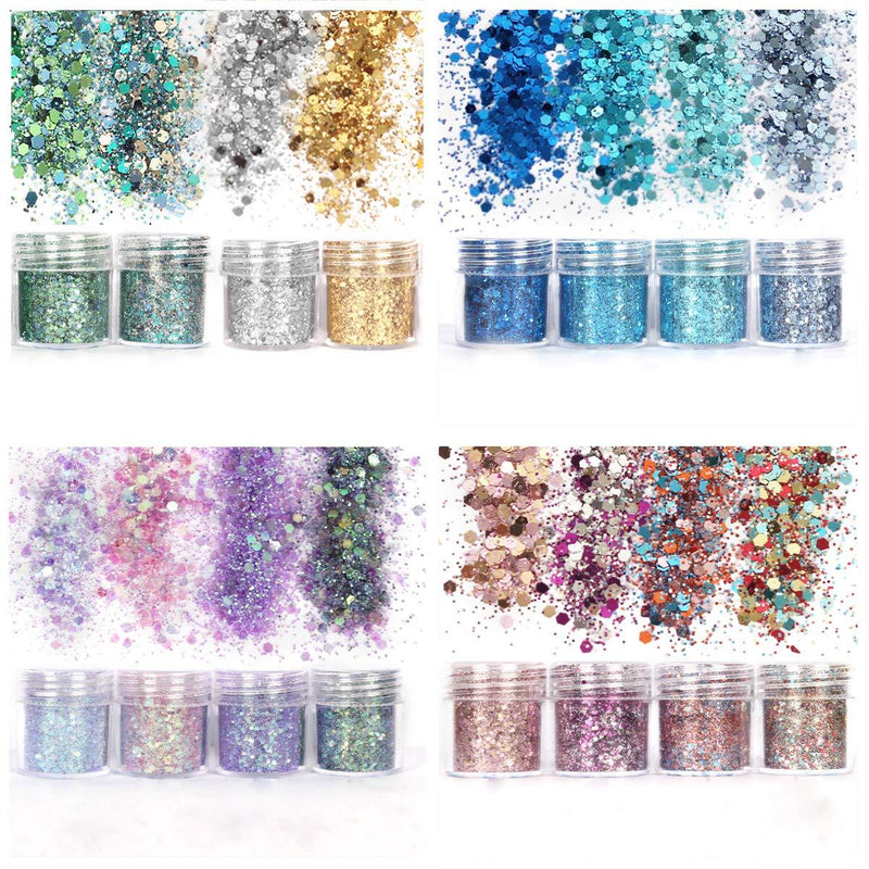 GLITTIES - Fairy Dust - Chunky Glitter Mix - Great for Nail Art