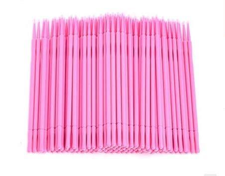 [Australia] - WOIWO 100Pcs Disposable Micro Applicators Brushes, for Makeup and Personal Care (Pink) 