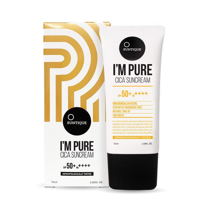 [Australia] - Suntique I’m Pure Cica Suncream, Sunscreen For Sensitive Skin, SPF 50+, 1.69 fl.oz. 