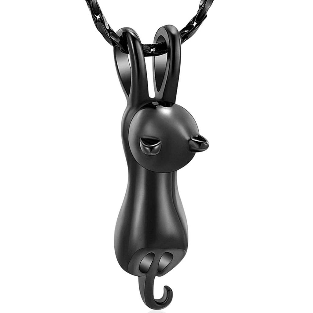 [Australia] - Imrsanl Pet Cremation Jewelry for Ashes Memorial Ash Jewelry Keepsake Cat Urn Pendants for Animal Ashes Necklace Black 