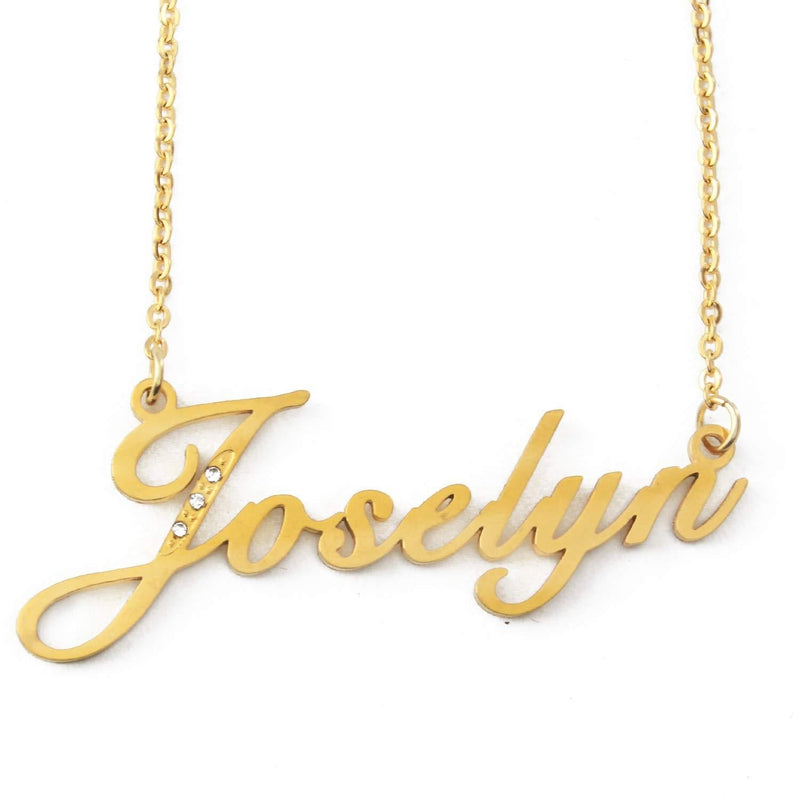 [Australia] - Joselyn Name Necklace Personalized Gold Tone Dainty Necklace - Jewelry Gift Women, Girlfriend, Mother, Sister, Friend 