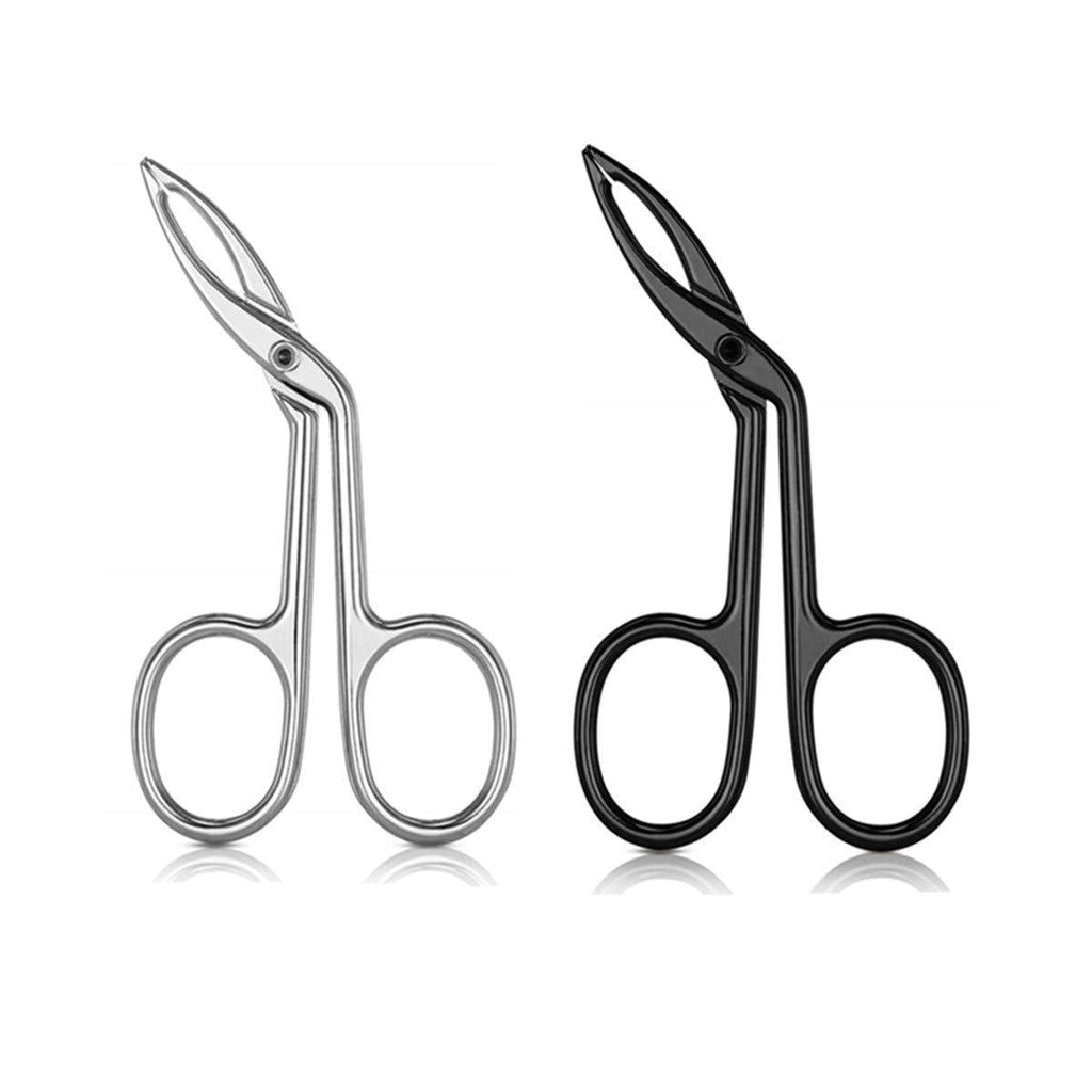 [Australia] - Eyebrow Tweezers Stainless Steel Scissors Tweezers Clip Face Hair Eyebrow Removal Tool 2 PCS 