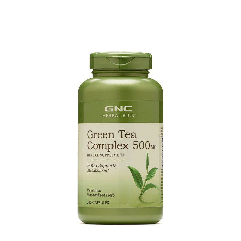 [Australia] - GNC Herbal Plus Green Tea Complex 500mg, 200 Vegetarian Capsules, Supports Metabolism 