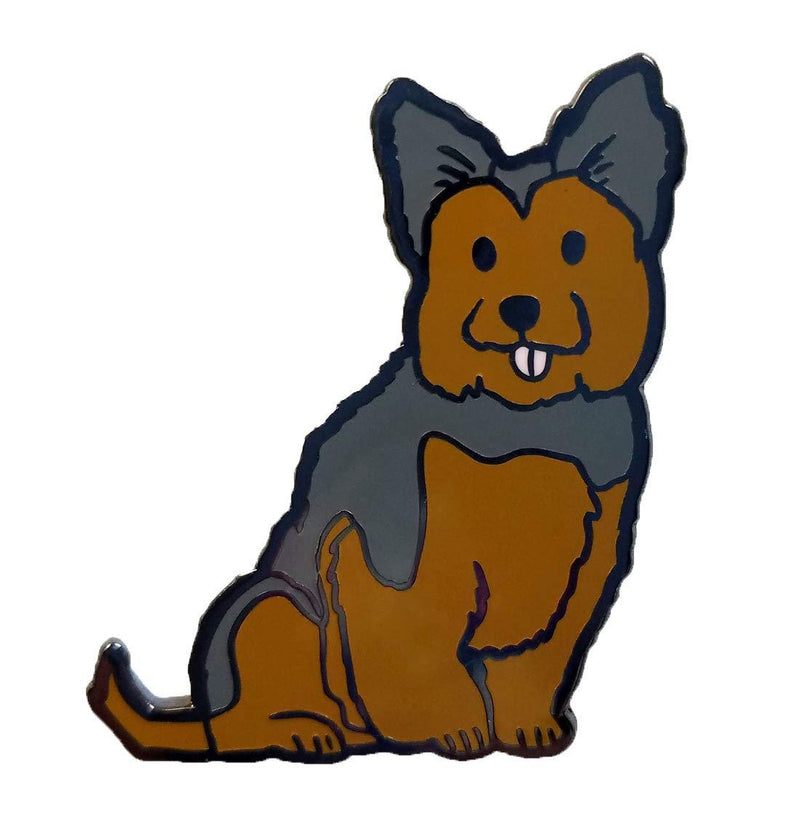 [Australia] - Dark Spark Decals Yorkshire Terrier Yorkie Dog 1.75" Enamel Pin for Dog Lovers 