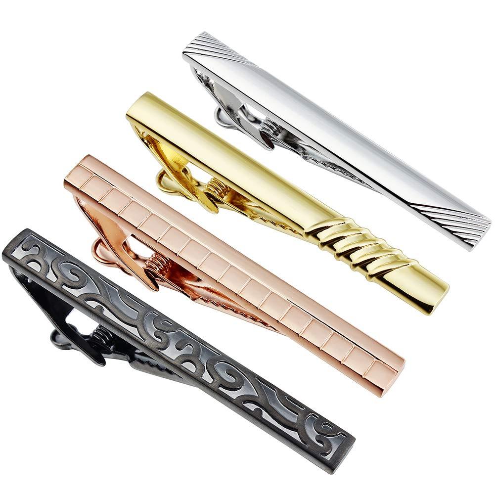 [Australia] - HAWSON 4 Pcs Tie Clip Set for Men - Best Gifts for Men 2040 