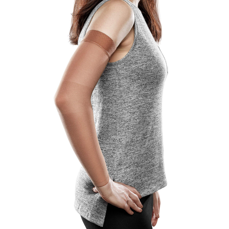 [Australia] - Ease Opaque Lymphedema Firm Arm Sleeve - 30-40 mmHg Sand Large Long 