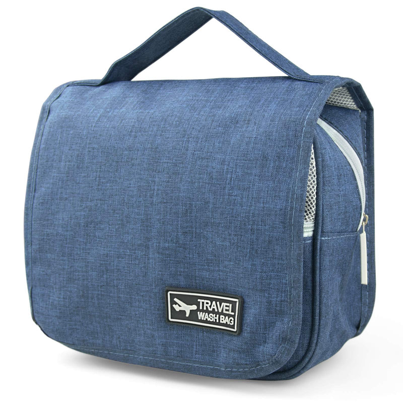 [Australia] - iLoft Travel Toiletry Bag,Portable Hanging Wash Bag,Makeup Bathroom Organizer (Navy Blue) Navy Blue 