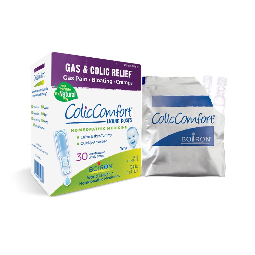 [Australia] - Boiron ColicComfort Single-Use Drops for Relief from Colic Symptoms of Gas Pain, Bloating, and Cramps - Sterile and Non-Drowsy Liquid Doses - 30 Count 