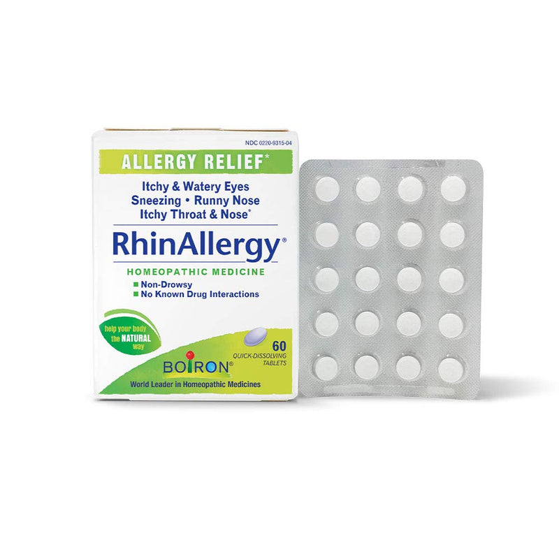 [Australia] - Boiron RhinAllergy Tablets for Relief from Allergy Symptoms of Sneezing, Runny Nose, and Itchy Eyes or Throat - 60 Count 60 Count (Pack of 1) 