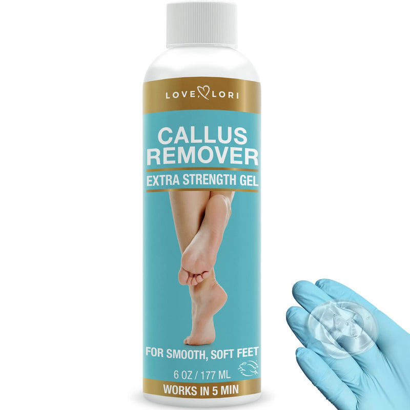 [Australia] - Foot Callus Remover Gel 6oz By Love, Lori - Callus Remover For Feet & Dead Skin Remover For Feet - Works With Foot Scrubber, Pumice Stone For Soft Feet - Professional Pedicure Results At Home 