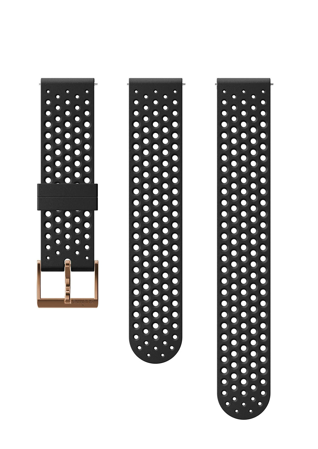 [Australia] - Suunto Watch Strap, 20mm, Silicone, Black Copper- Athletic, S+M: 120-230 mm 20mm ; Size S+M (120-230 mm) 