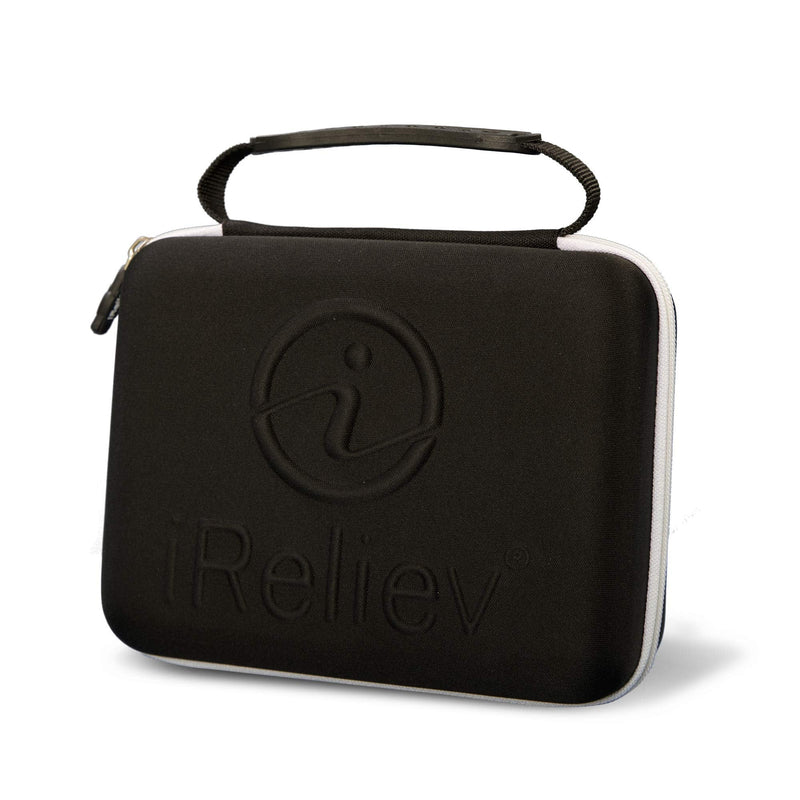 [Australia] - iReliev Protective Travel Case - Carrying Case - for Your Wired TENS Unit (Model # ET-1313) or Wired TENS + EMS Unit (Model # ET- 7070) Hard Vinyl Case with Zippered Storage Pocket 