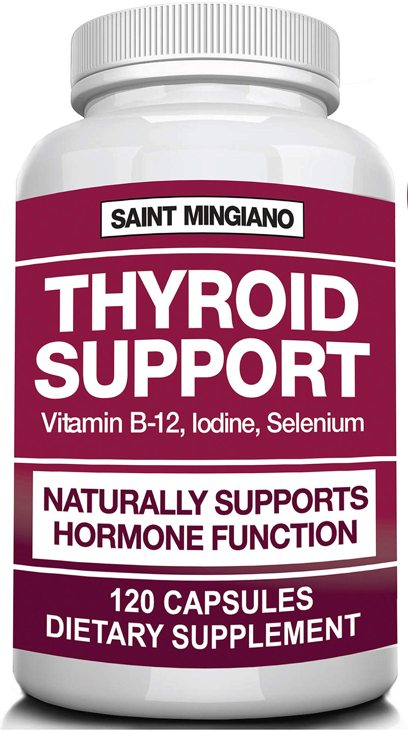 [Australia] - Thyroid Support Supplement with Iodine |120 Capsules to Help Body Mass & Improve Energy, Cardiovascular, Energy & Focus Formula | 14 Natural Vitamins 