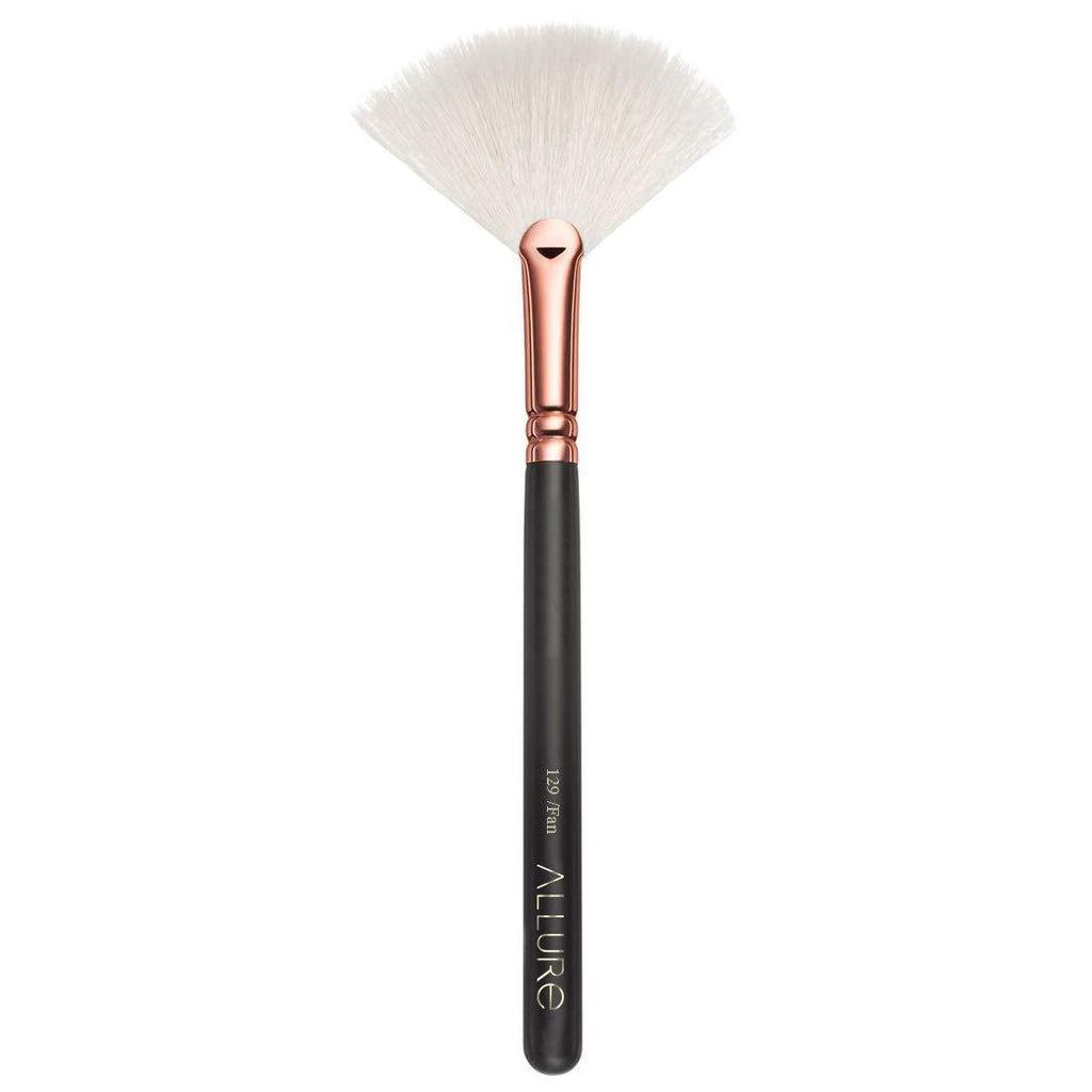 [Australia] - Allure Professional Makeup Brushes for Face- Rose Gold - Luxe Fan 