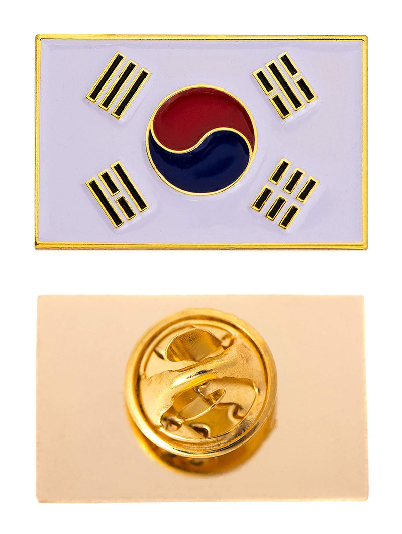 [Australia] - South Korea Country Flag Lapel Enamel Made of Metal Souvenir Hat Men Women Patriotic (Rectangle Pin) 