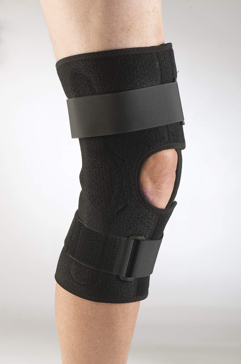 [Australia] - United Ortho 300290-07 Short Neoprene Wraparound Hinged Knee Brace, Large Black 