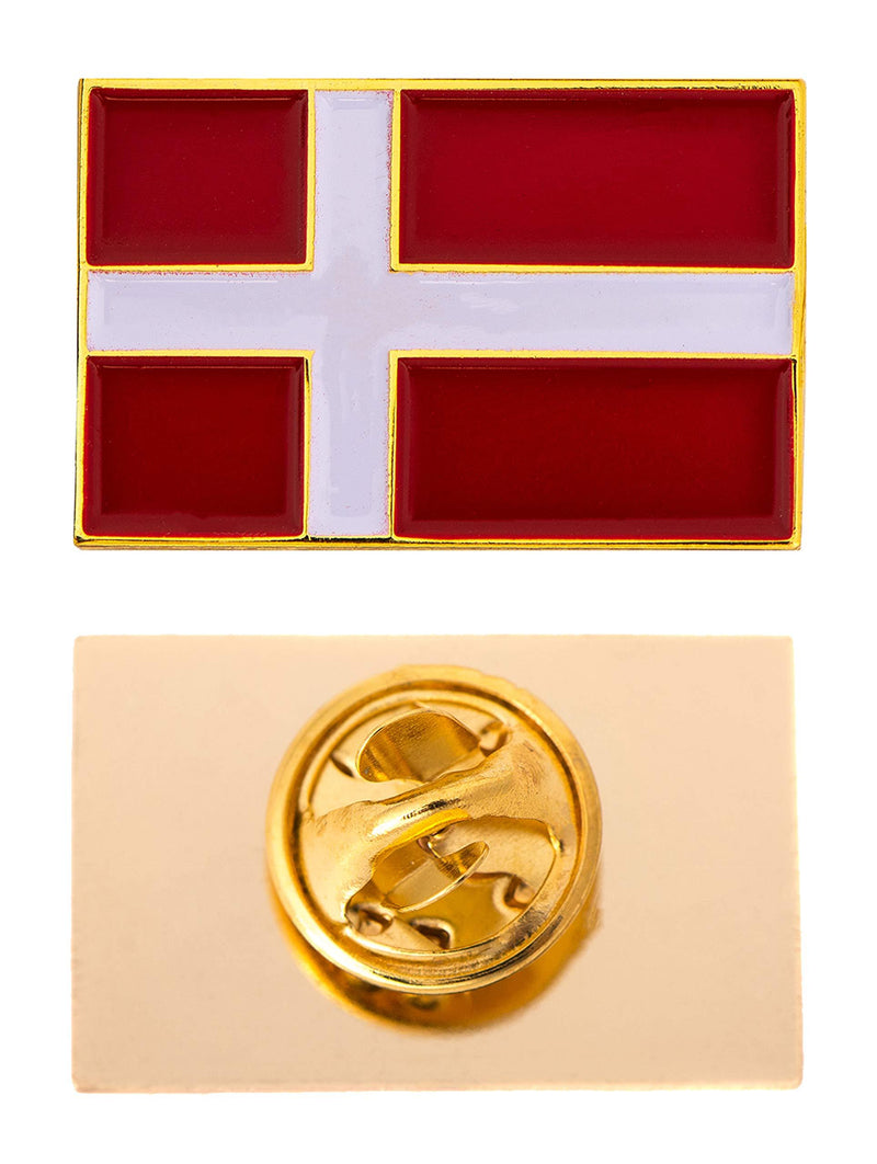 [Australia] - Denmark Country Flag Lapel Enamel Made of Metal Souvenir Hat Men Women Patriotic (Rectangle Pin) 