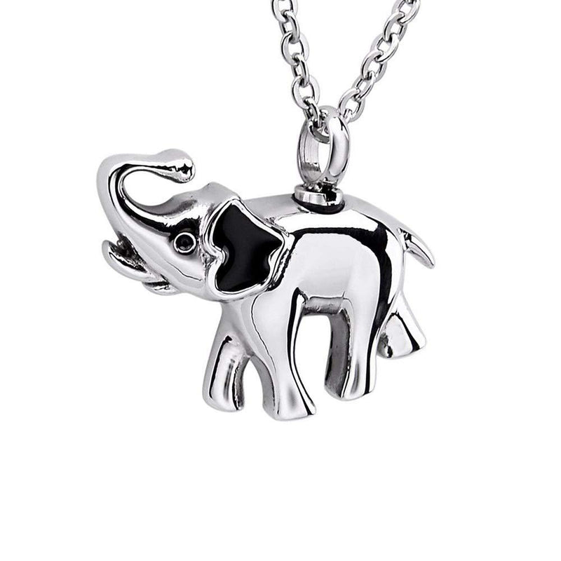 [Australia] - Norya Elephant Cremation Urn Jewelry Stainless Steel Keepsake Waterproof Memorial Pendant 