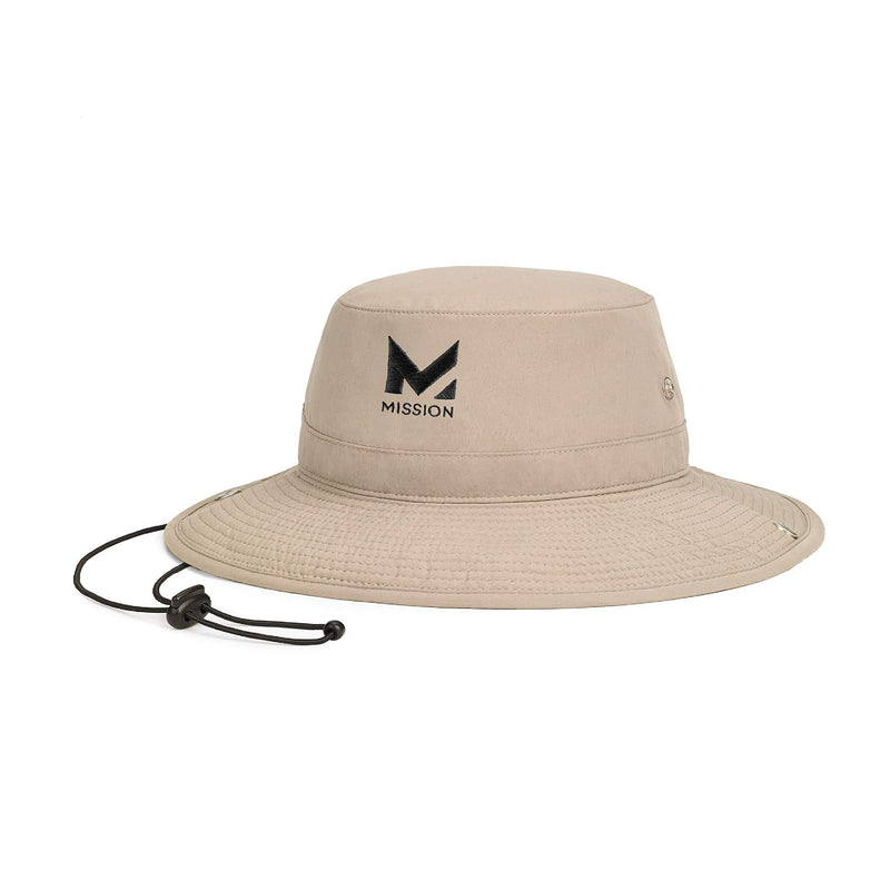 [Australia] - MISSION Cooling Bucket Hat- UPF 50, 3” Wide Brim, Cools When Wet Khaki One Size 