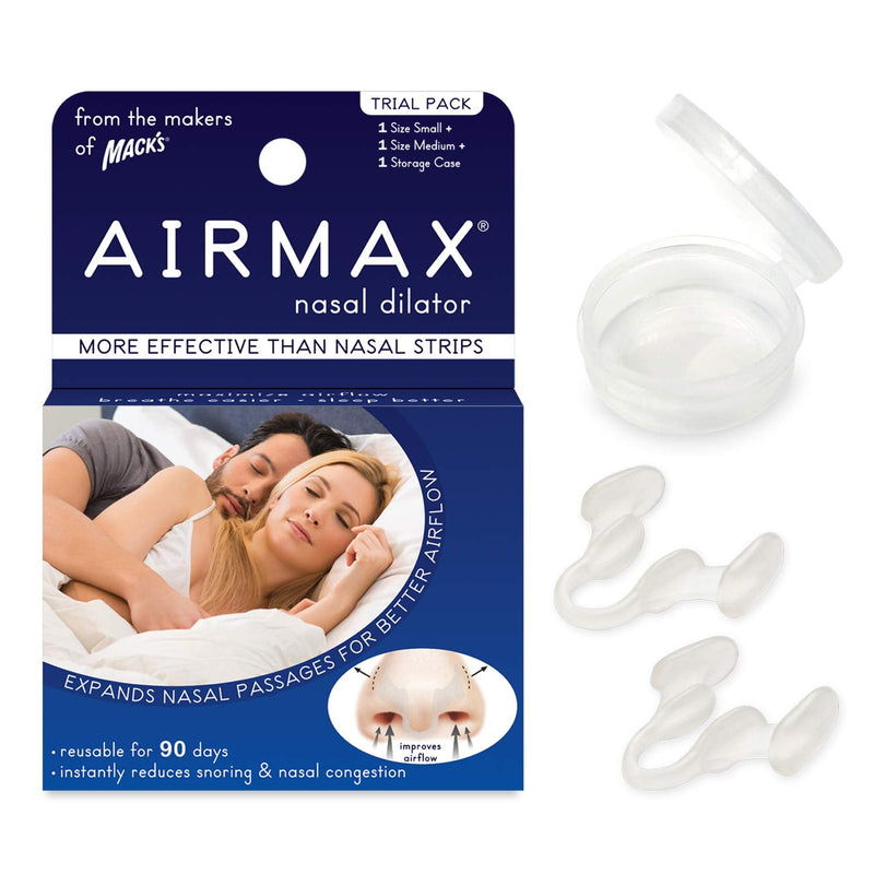 [Australia] - AIRMAX Nasal Dilator for Better Sleep - Natural, Comfortable, Anti Snoring Device, Snoring Solution for Maximum Airflow and Easier Breathing (Small and Medium) 