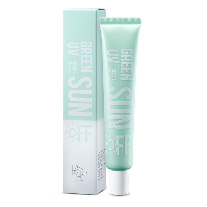 [Australia] - BOM GREEN UV SUN OFF SUNSCREEN 50ml SPF 50, 1.7 oz Oil Free, Weightless, Invisible, Face for All Skin Types Unscented Makeup Primer 