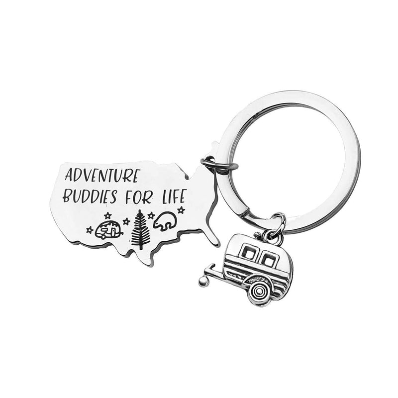 [Australia] - MAOFAED Camping Gift Camping Keychain RV Camper Gift Adventure Gift Adventure Buddies Keychain Outdoor Keychain Traveller Gift 