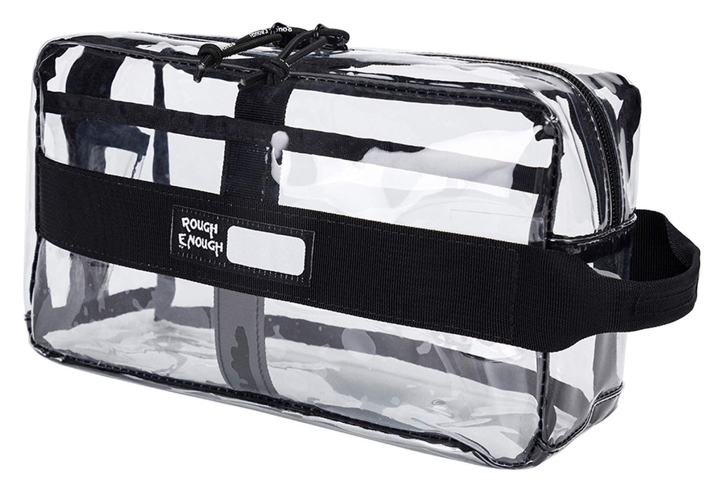 [Australia] - Rough Enough TSA Approved Clear Toiletry Bag for Men Women Cosmetic Makeup Bag Storage Organizer Travel Essentials Accessories Pouch Case for Bottles 