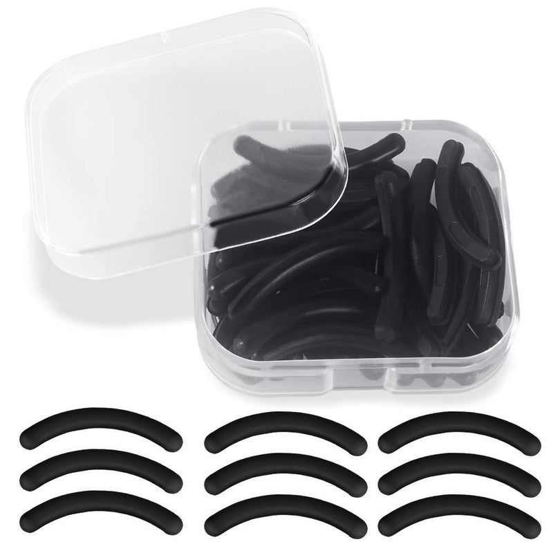 [Australia] - Eyelash Curler Refill 30 Pcs Eyelash Curler Pads Rubber Black Eyelash Curler Replacement Pads with Hard Storage Case for Universal Eyelash Curler 