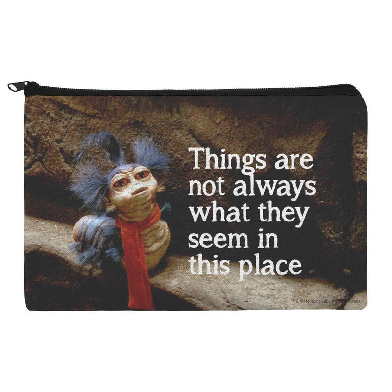 [Australia] - Labyrinth The Worm Quote Thing Are Not Always What They Seem In This Place Makeup Cosmetic Bag Organizer Pouch 