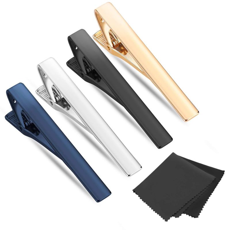 [Australia] - Selizo 4Pcs Tie Clip Tie Bar Tie Clips for Men 