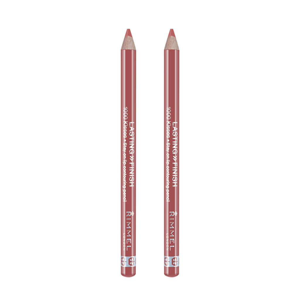 [Australia] - Rimmel, Lasting Finish 1000 Kisses Lip Liner, Blushing Nude (2-Pack) 2 Count 