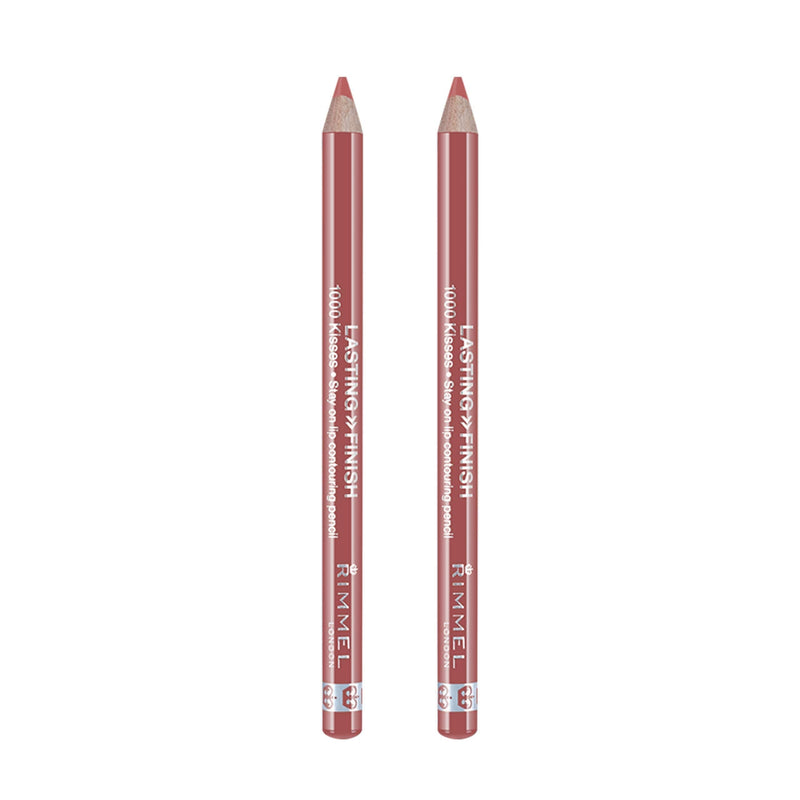 [Australia] - Rimmel, Lasting Finish 1000 Kisses Lip Liner, Blushing Nude (2-Pack) 2 Count 