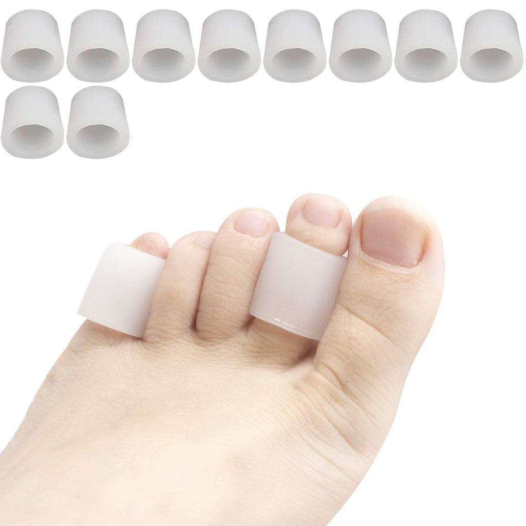 [Australia] - 5 Pairs Toe Sleeves, Toe Protectors for Corns Remover, Callus Cushion, Bunion Treatment, Ingrown Nails, Pinching, Cramping (Smaller,Thick-Pinky Toe Sleeves) 3 