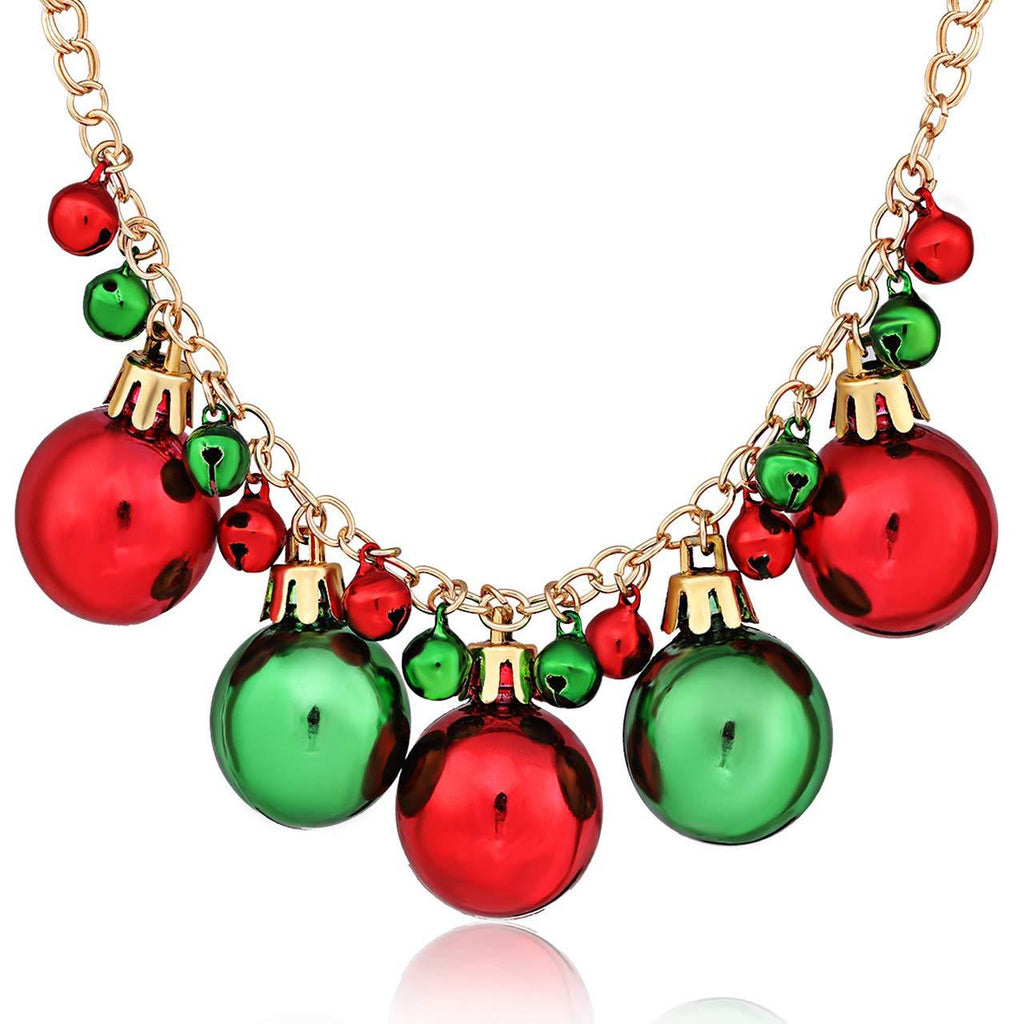 [Australia] - XOCARTIGE Christmas Necklaces for Girls Festive Gift Ball Pendant Necklace Chain Necklaces for Women (D Gold) 