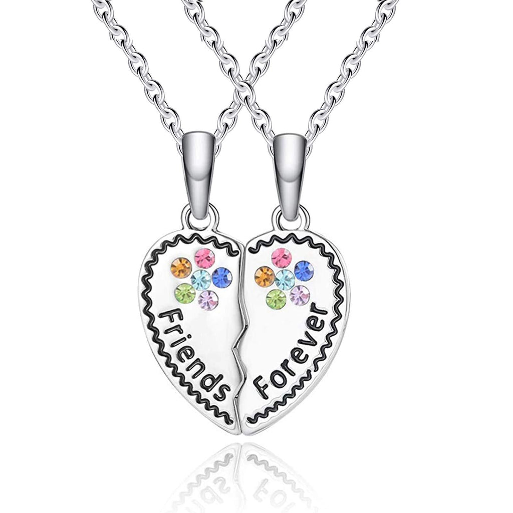 [Australia] - Lanqueen Unicorn Best Friend Necklace BFF Engraved Friendship Jewelry for 2 Friends Sisters Girls Birthday Gifts colorful 